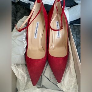Red strappy manolo blahnik size 38.5
